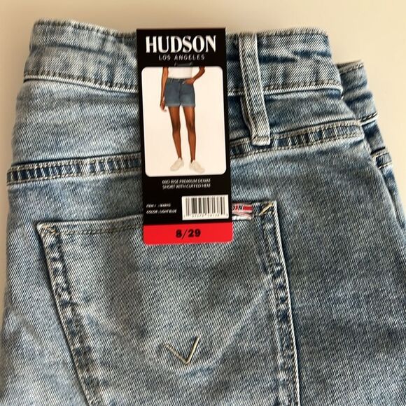 Hudson Women’s Mid Rise Denim Short With Cuffed Hem - Picture 9 of 9